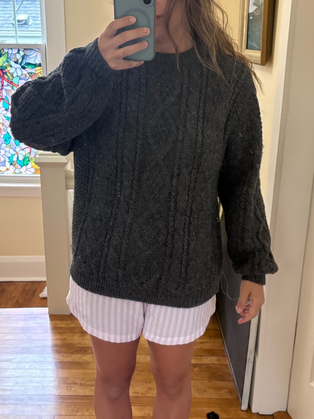 Vintage Cable Knit Crewneck Sweater - Picture 6 of 6